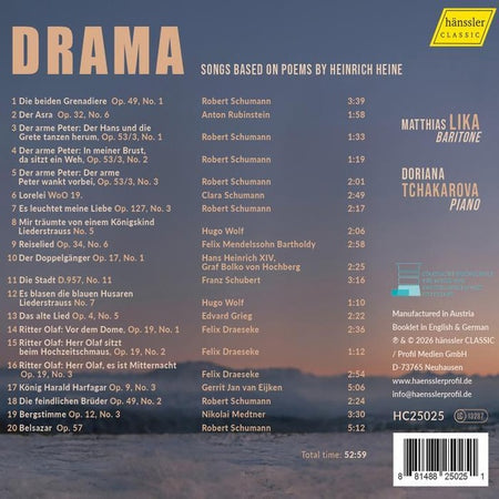 Drama / Lieder romantiques sur des poèmes d'Heinrich Heine - Front Cover