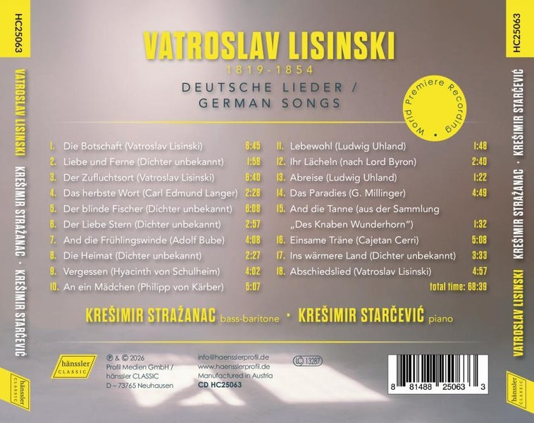 Lieder allemands - Front Cover