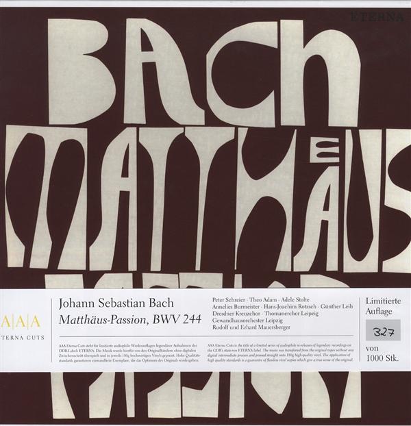 J.S. Bach: Matthäus‐Passion - Front Cover