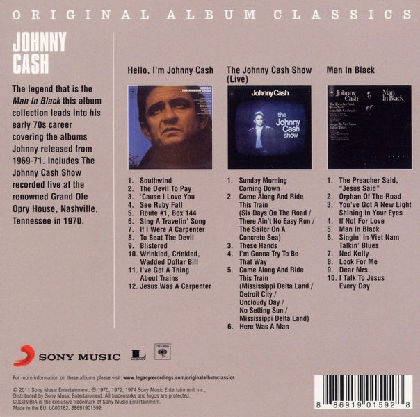 Hello I'm Johnny Cash - The Johnny Cash Show - Man in Black - Front Cover