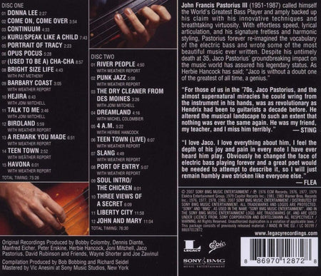 The Essential Jaco Pastorius - Front Cover