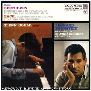 Beethoven : concerto pour piano n°2 - bach : concerto pour clavier n°1 - Front Cover