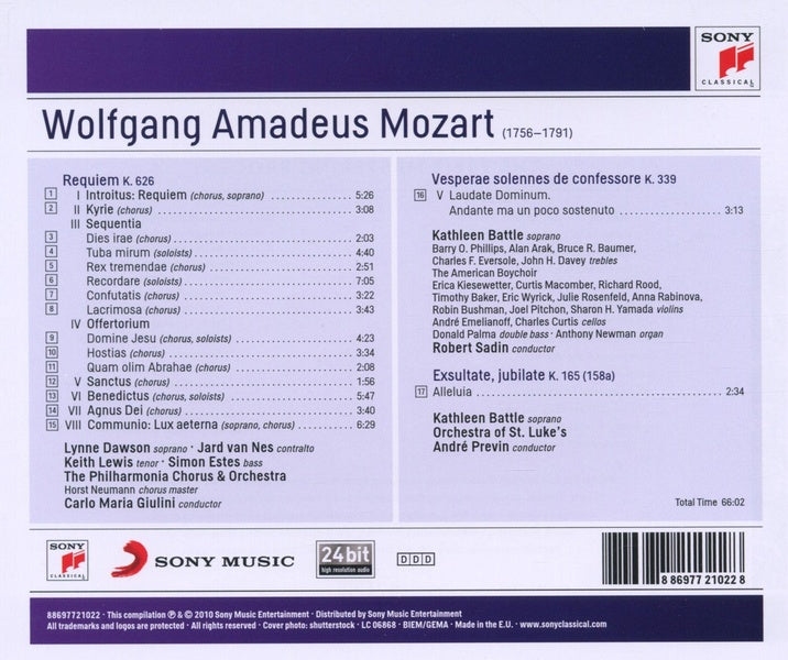 Mozart: Requiem in D Minor, KV 626 - Front Cover