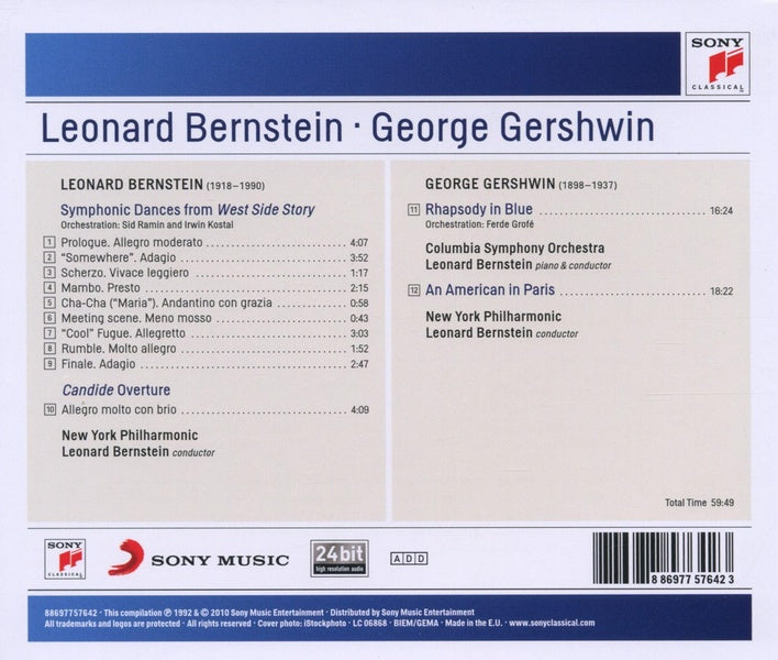 Bernstein : West Side Story (Danses symphoniques) - Gershwin : Rhapsody in Blue - Front Cover