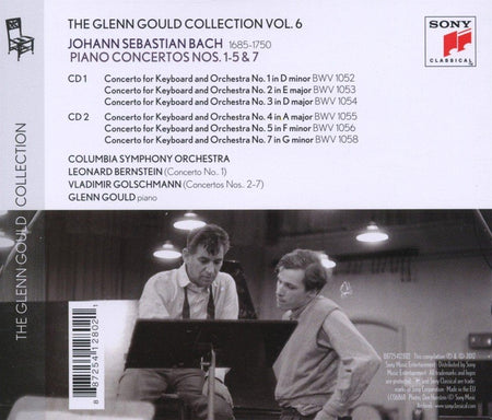 Piano concertos nos. 1 - 5 bwv 1052-1056 & no. 7 bwv 105 - Front Cover