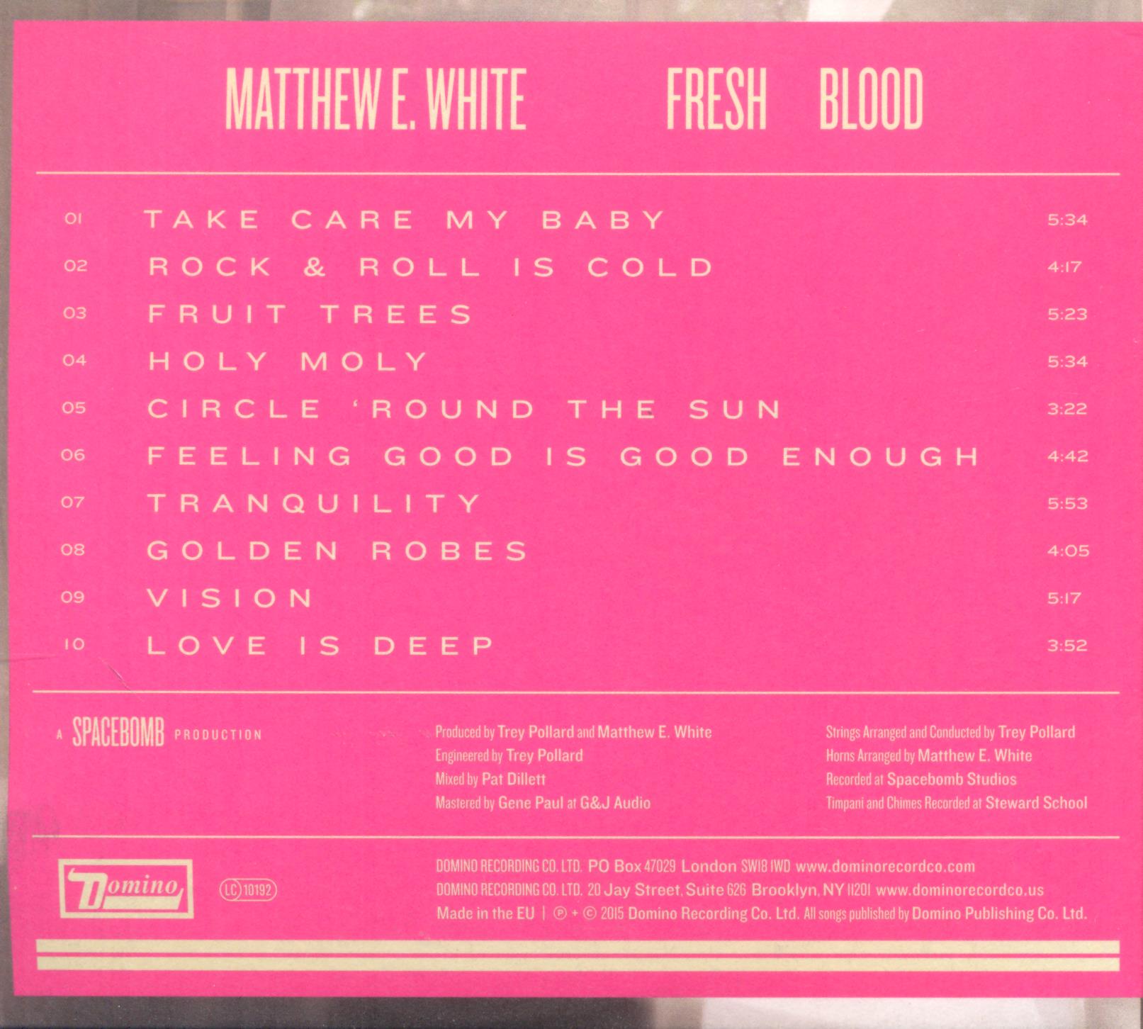 Fresh Blood - Back Cover