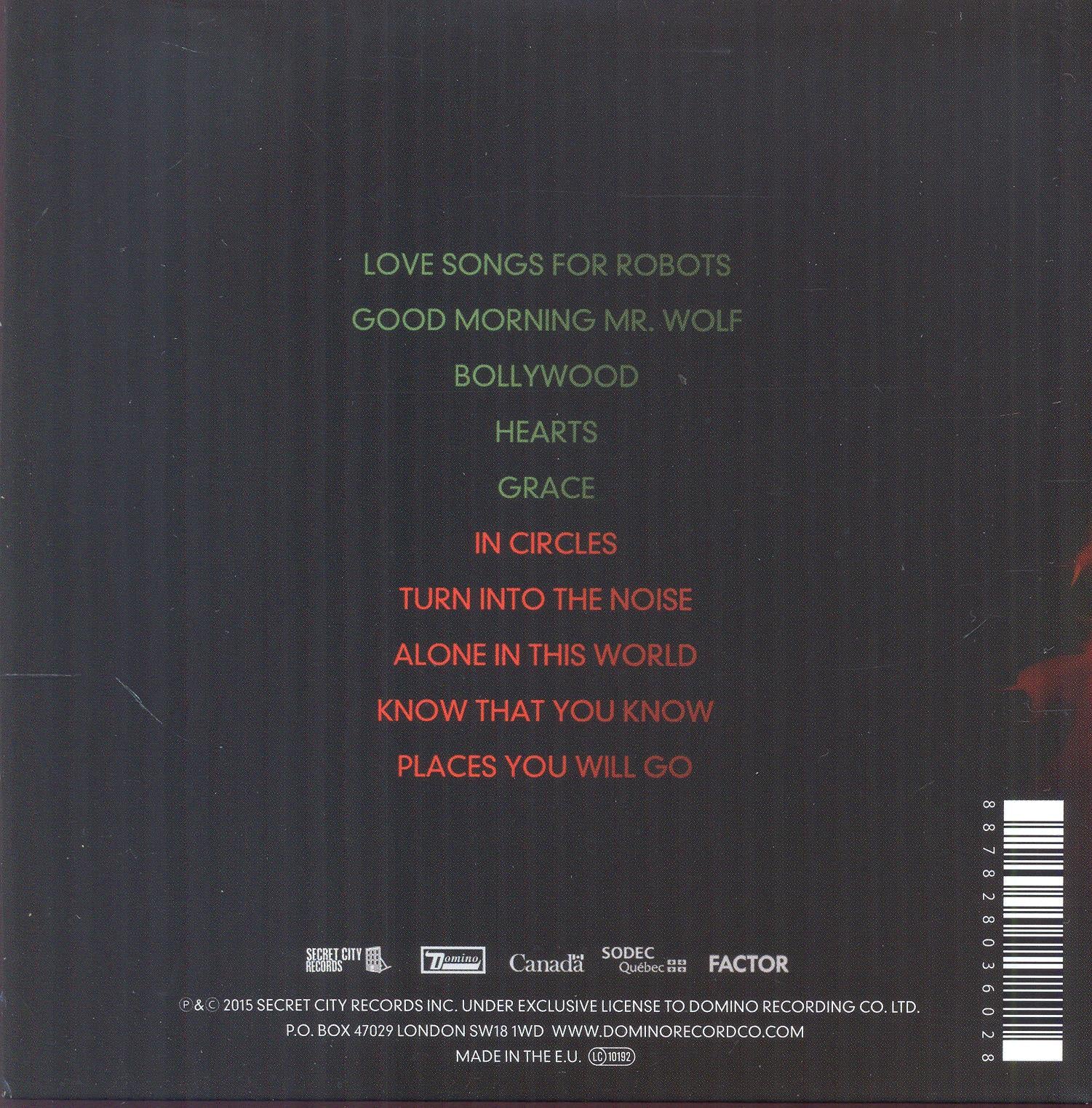 Love Songs for Robots - Back Cover