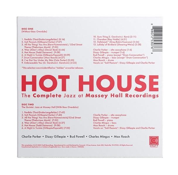 Hot House: The Complete Jazz At Massey Hall Recordings - Front Cover