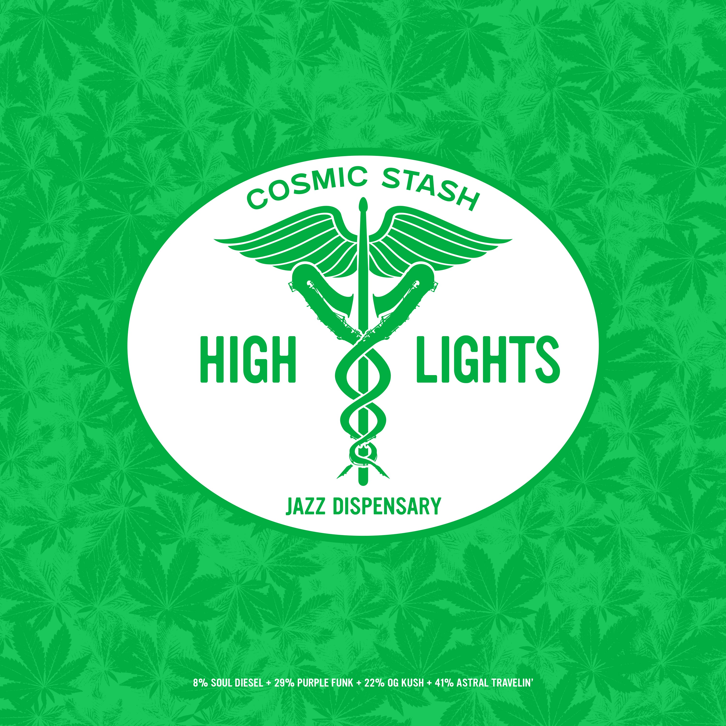 Jazz Dispensary: Cosmic Stash HIGH Lights - Front Cover