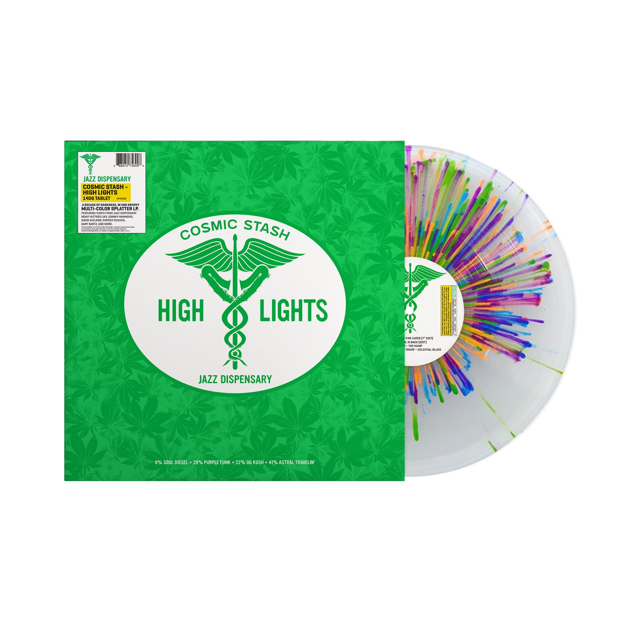 Jazz Dispensary: Cosmic Stash HIGH Lights - Back Cover
