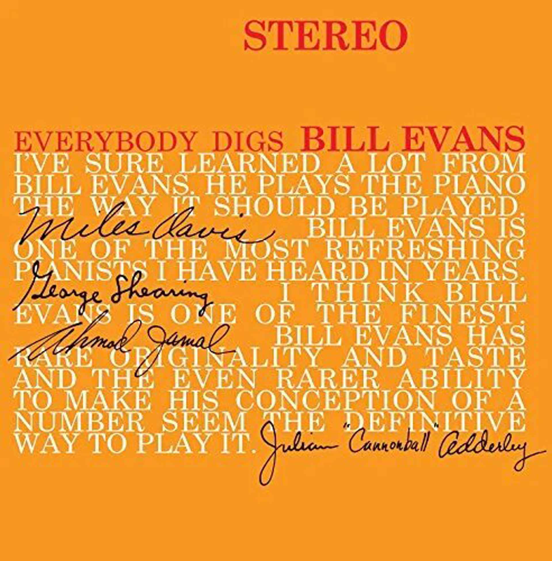 Everybody Digs Bill Evans - Front Cover