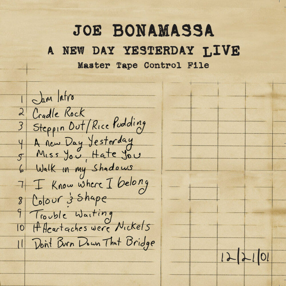 A new day yesterday live - Front Cover