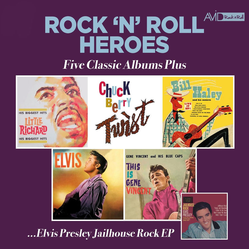 Rock 'N' Roll Heroes - Five Classic Albums Plus - Front Cover