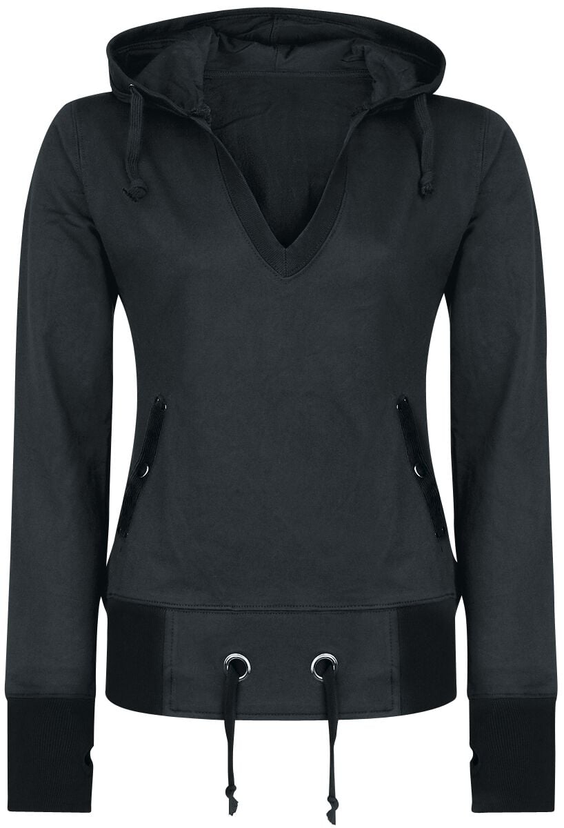 Sweat-shirt à capuche  de Forplay - Sweat À Capuche Avec Patch - S à XL - pour Femme - noir - Forplay