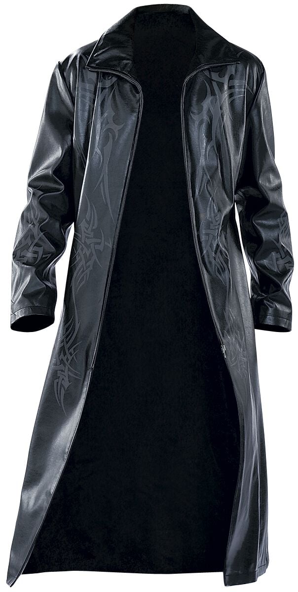 Manteau en imitation cuir  de Manteau Tribal - M à 5XL - pour Homme - noir - Manteau Tribal