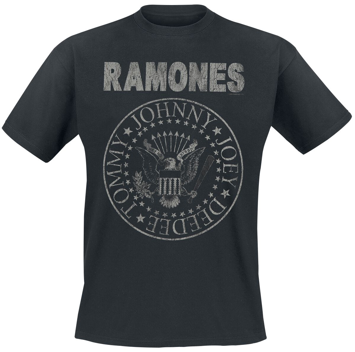 T-Shirt Manches courtes  de Ramones - Hey Ho Let's Go - Vintage - S à 5XL - pour Homme - noir - Ramones