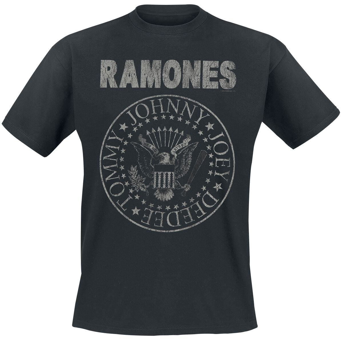 T-Shirt Manches courtes  de Ramones - Hey Ho Let's Go - Vintage - S à 5XL - pour Homme - noir - Ramones