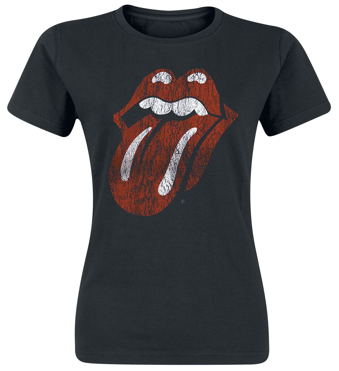 T-Shirt Manches courtes  de The Rolling Stones - Langue Classique - S à XXL - pour Femme - noir - The Rolling Stones