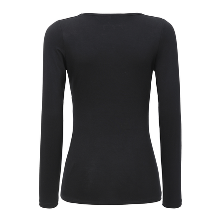 T-shirt manches longues  de Forplay - Haut Col V - XS à XL - pour Femme - noir - Forplay - View 2