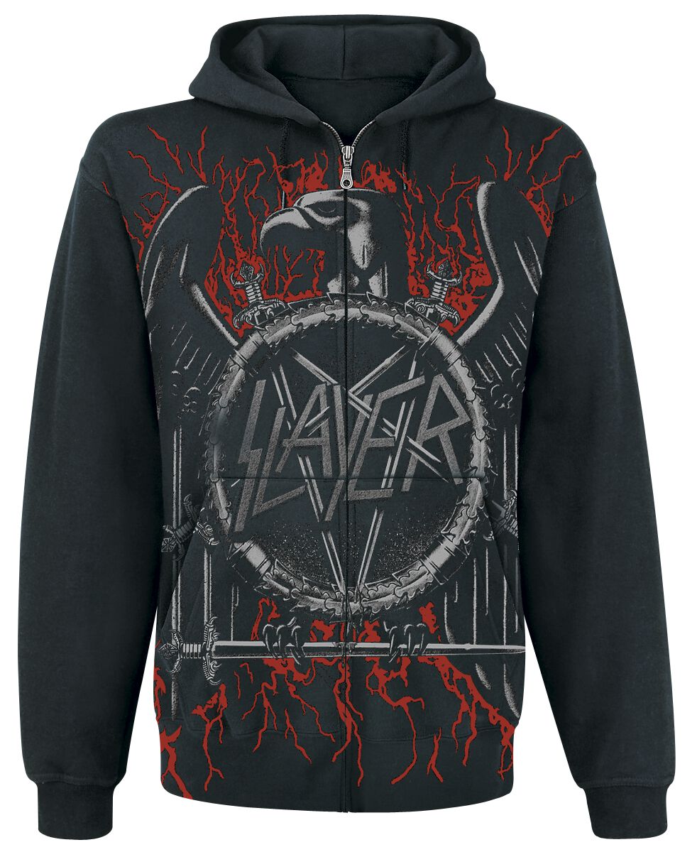 Sweat-shirt zippé à capuche  de Slayer - Black Eagle - S à 5XL - pour Homme - noir - Slayer