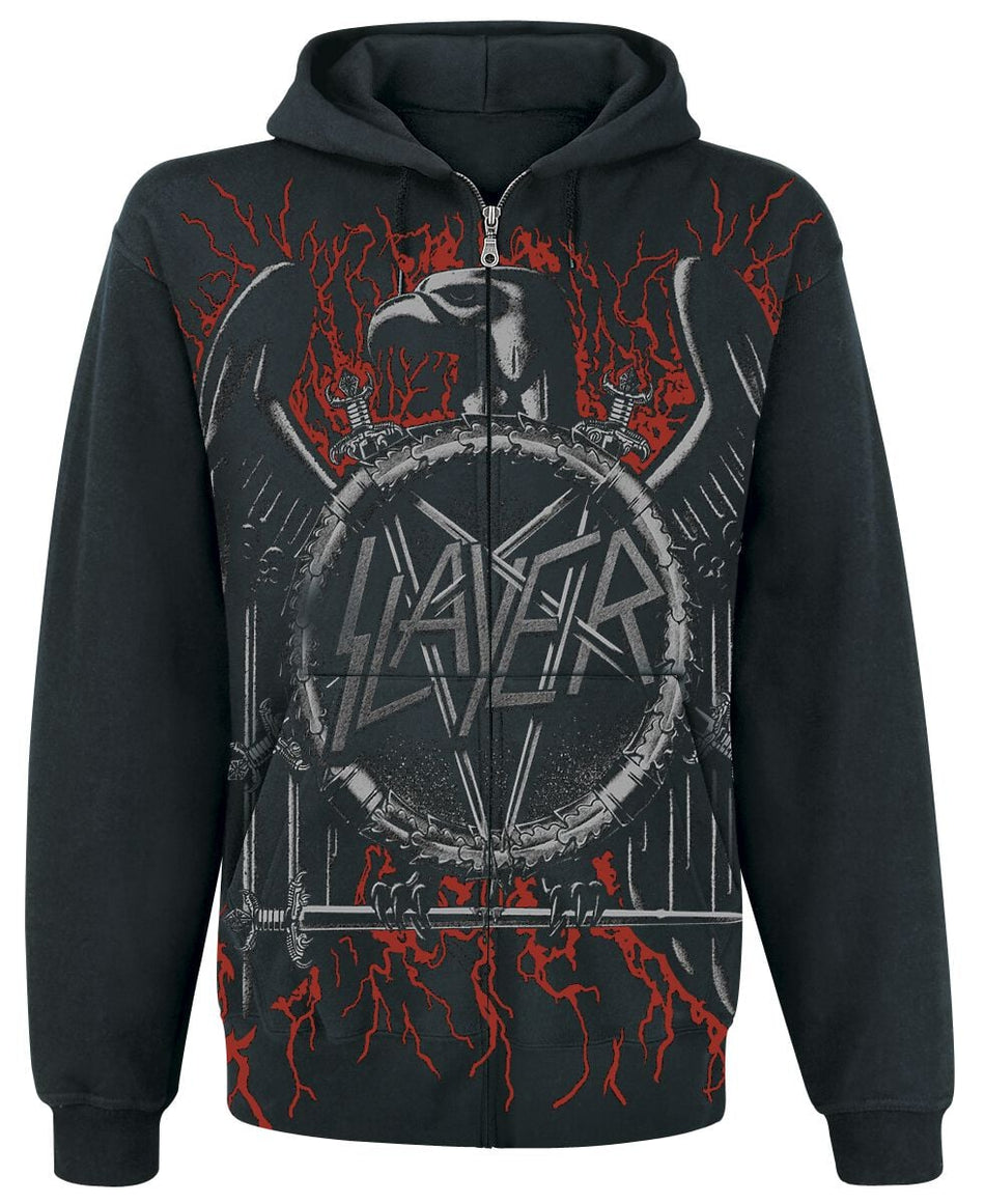 Sweat-shirt zippé à capuche  de Slayer - Black Eagle - S à 5XL - pour Homme - noir - Slayer
