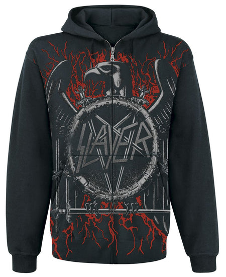 Sweat-shirt zippé à capuche  de Slayer - Black Eagle - S à 5XL - pour Homme - noir - Slayer