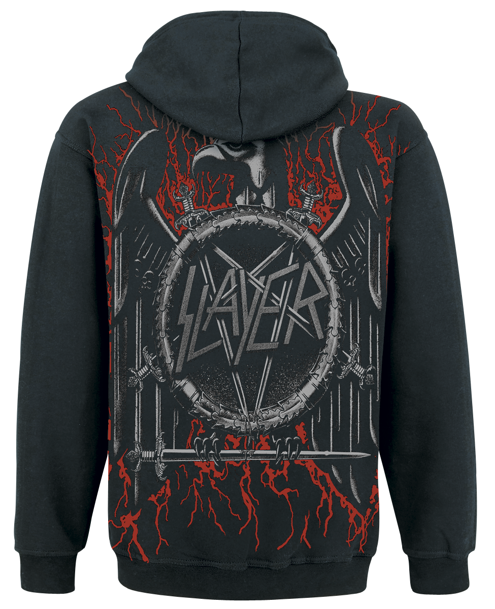 Sweat-shirt zippé à capuche  de Slayer - Black Eagle - S à 5XL - pour Homme - noir - Slayer - View 2