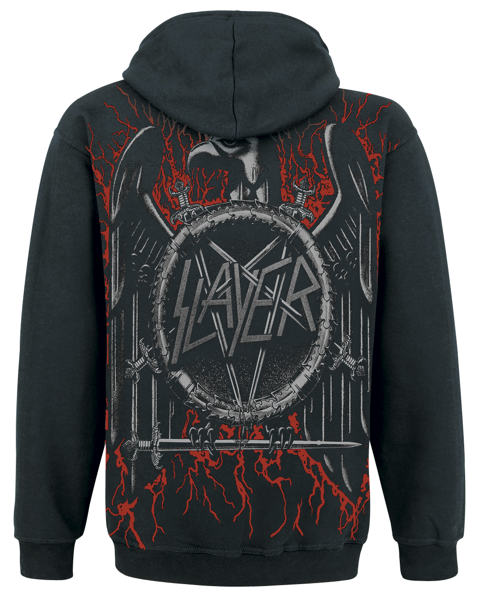 Sweat-shirt zippé à capuche  de Slayer - Black Eagle - S à 5XL - pour Homme - noir - Slayer - View 2