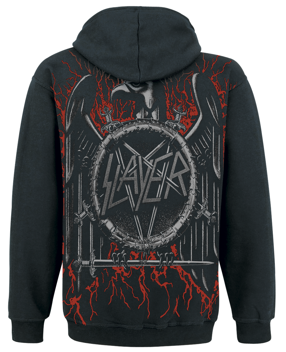 Sweat-shirt zippé à capuche  de Slayer - Black Eagle - S à 5XL - pour Homme - noir - Slayer - View 2