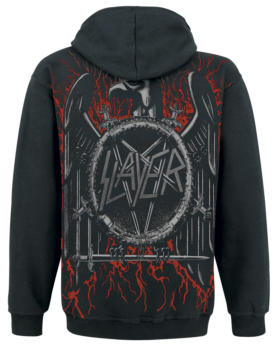 Sweat-shirt zippé à capuche  de Slayer - Black Eagle - S à 5XL - pour Homme - noir - Slayer - View 2