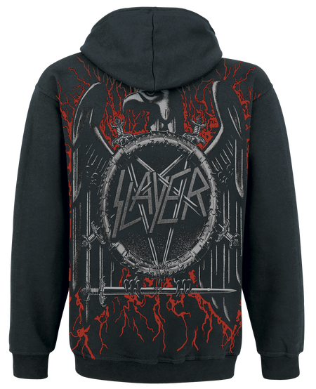Sweat-shirt zippé à capuche  de Slayer - Black Eagle - S à 5XL - pour Homme - noir - Slayer - View 2