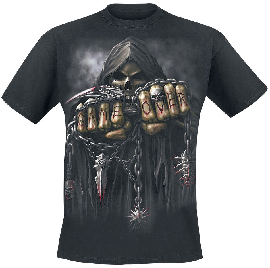 T-Shirt Manches courtes Gothic de Spiral - Game Over - S à 3XL - pour Homme - noir - Spiral