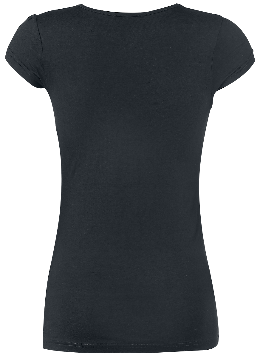 T-Shirt Manches courtes  de Black Premium by EMP - Haut V Fashion - S à 4XL - pour Femme - noir - Black Premium by EMP - View 2