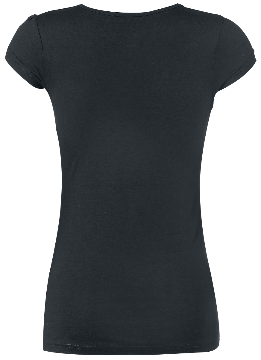 T-Shirt Manches courtes  de Black Premium by EMP - Haut V Fashion - S à 4XL - pour Femme - noir - Black Premium by EMP - View 2