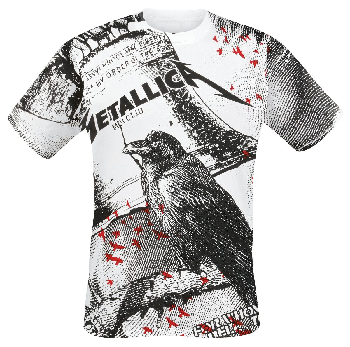 T-Shirt Manches courtes  de Metallica - Bell Tolls - S à XXL - pour Homme - blanc - metallica