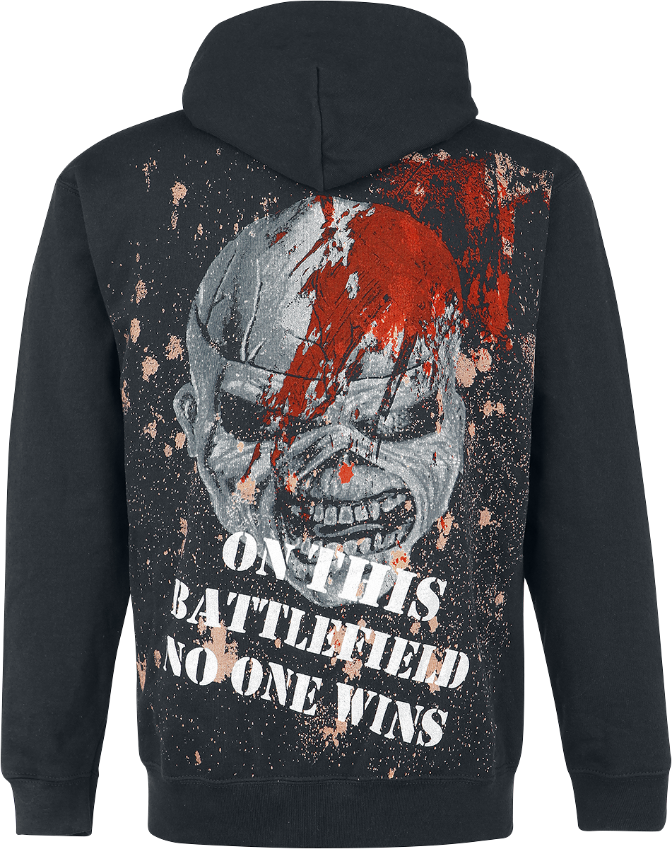 Sweat-shirt zippé à capuche  de Iron Maiden - The Trooper - Battlefield - M à XL - pour Homme - noir - Iron Maiden - View 2