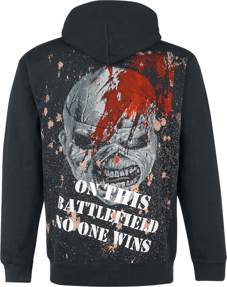 Sweat-shirt zippé à capuche  de Iron Maiden - The Trooper - Battlefield - M à XL - pour Homme - noir - Iron Maiden - View 2