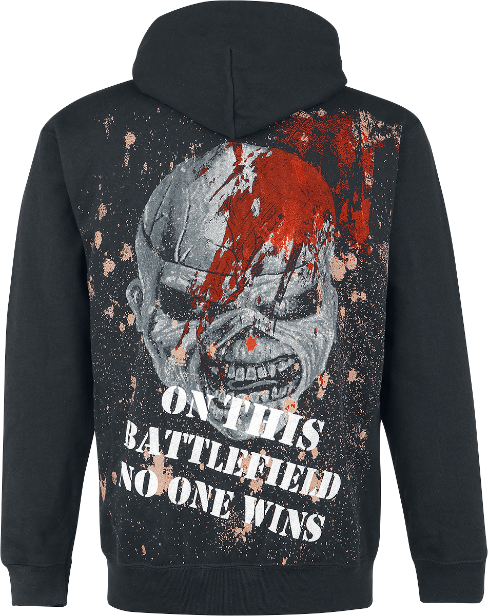 Sweat-shirt zippé à capuche  de Iron Maiden - The Trooper - Battlefield - M à XL - pour Homme - noir - Iron Maiden - View 2