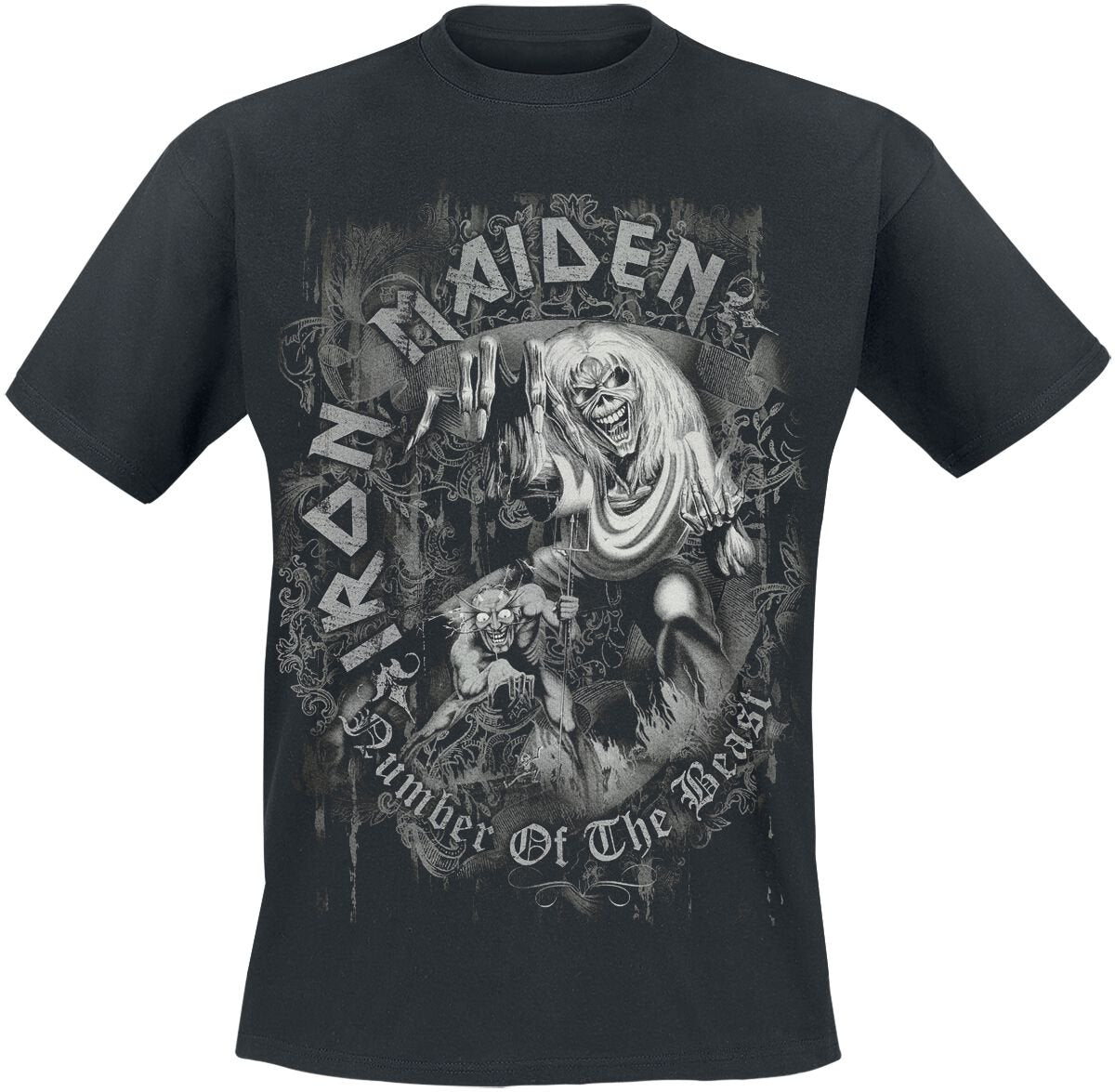 T-Shirt Manches courtes  de Iron Maiden - Number Of The Beast Grey Tone - M à XXL - pour Homme - noir - Iron Maiden