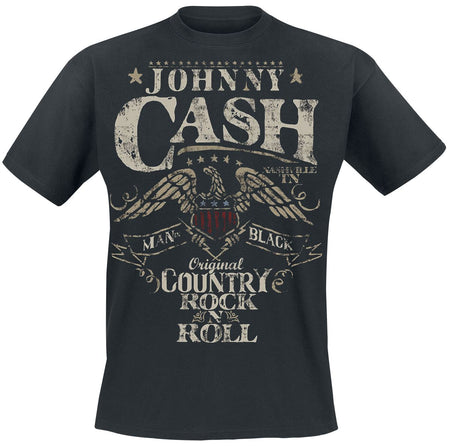 T-Shirt Manches courtes  de Johnny Cash - Original Country Rock n Roll - S à 3XL - pour Homme - noir - Johnny Cash