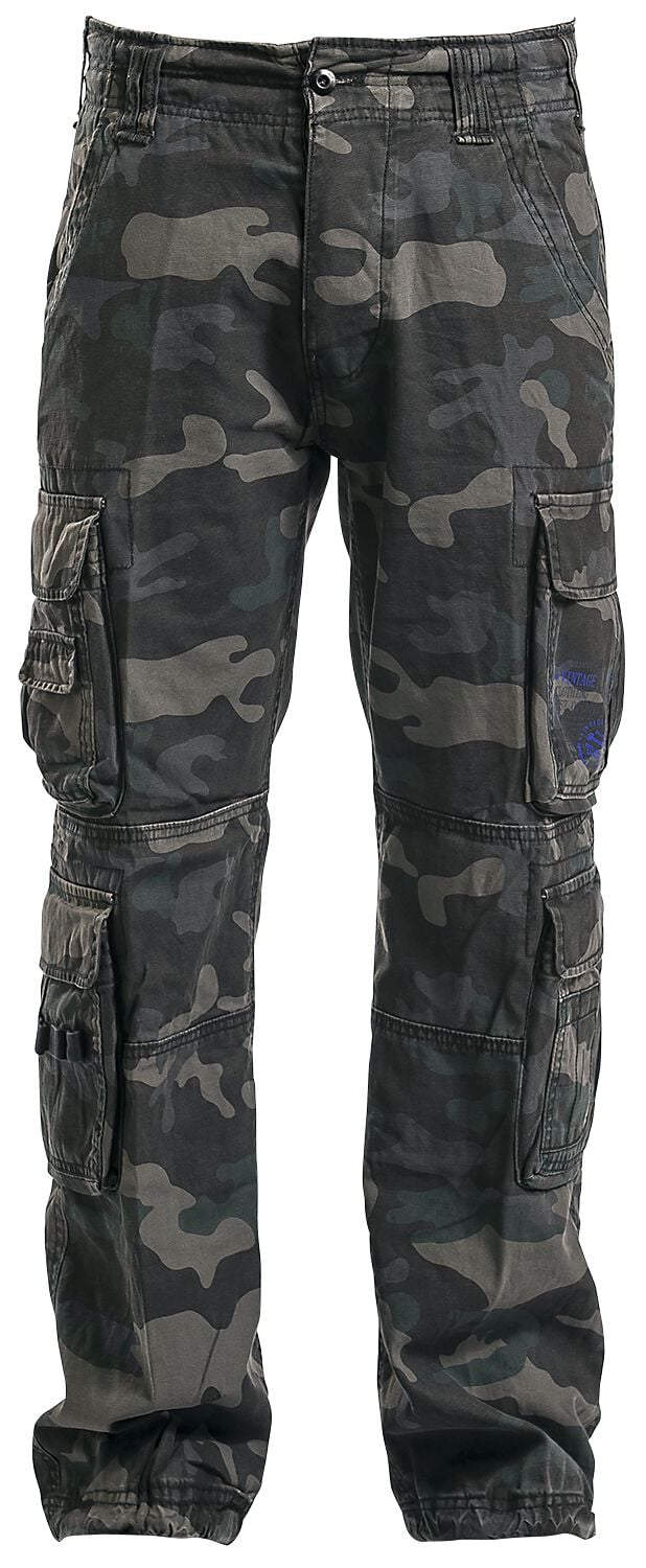 Pantalon Cargo  de Brandit - Pantalon Pure Vintage - S à 6XL - pour Homme - camouflage sombre - Brandit