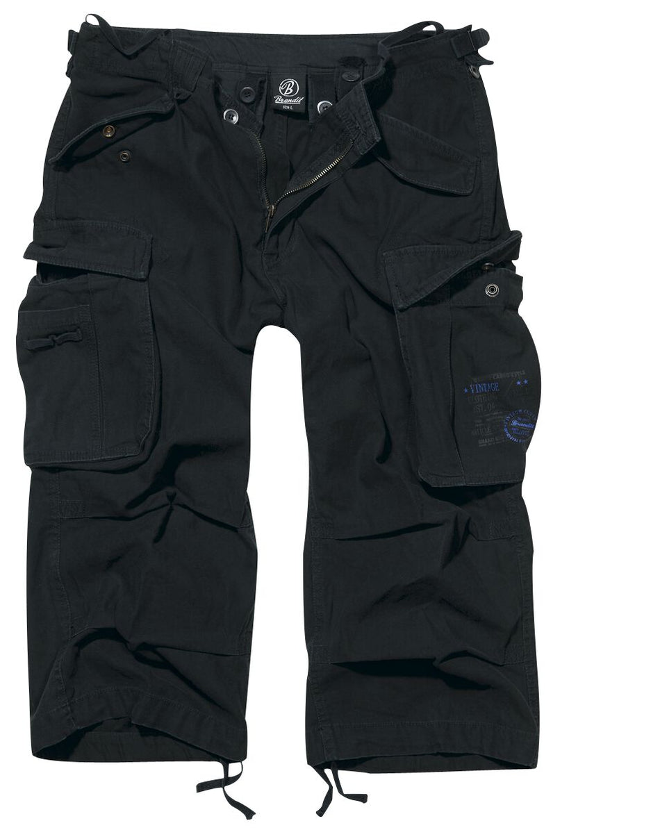Short  de Brandit - Industry Vintage 3/4 - S à XXL - pour Homme - noir - Brandit