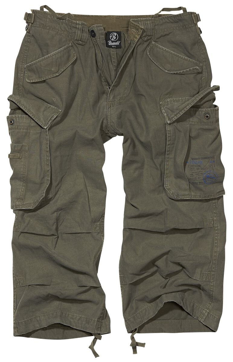 Short  de Brandit - Industry Vintage 3/4 - S à XXL - pour Homme - olive - Brandit