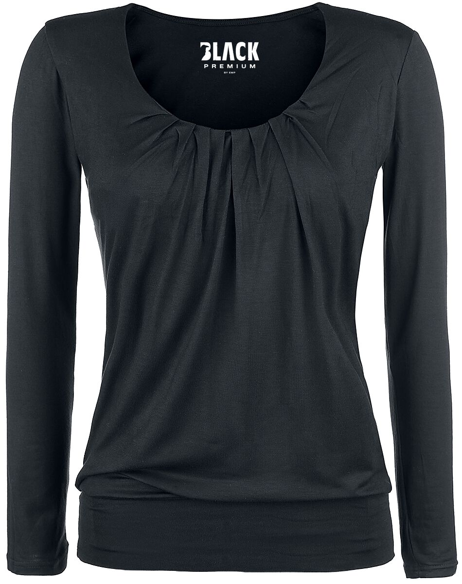 T-shirt manches longues  de Black Premium by EMP - Haut Ample - S à 6XL - pour Femme - noir - Black Premium by EMP
