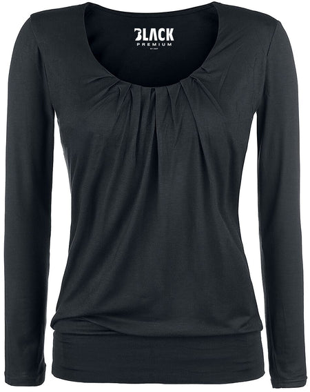 T-shirt manches longues  de Black Premium by EMP - Haut Ample - S à 6XL - pour Femme - noir - Black Premium by EMP