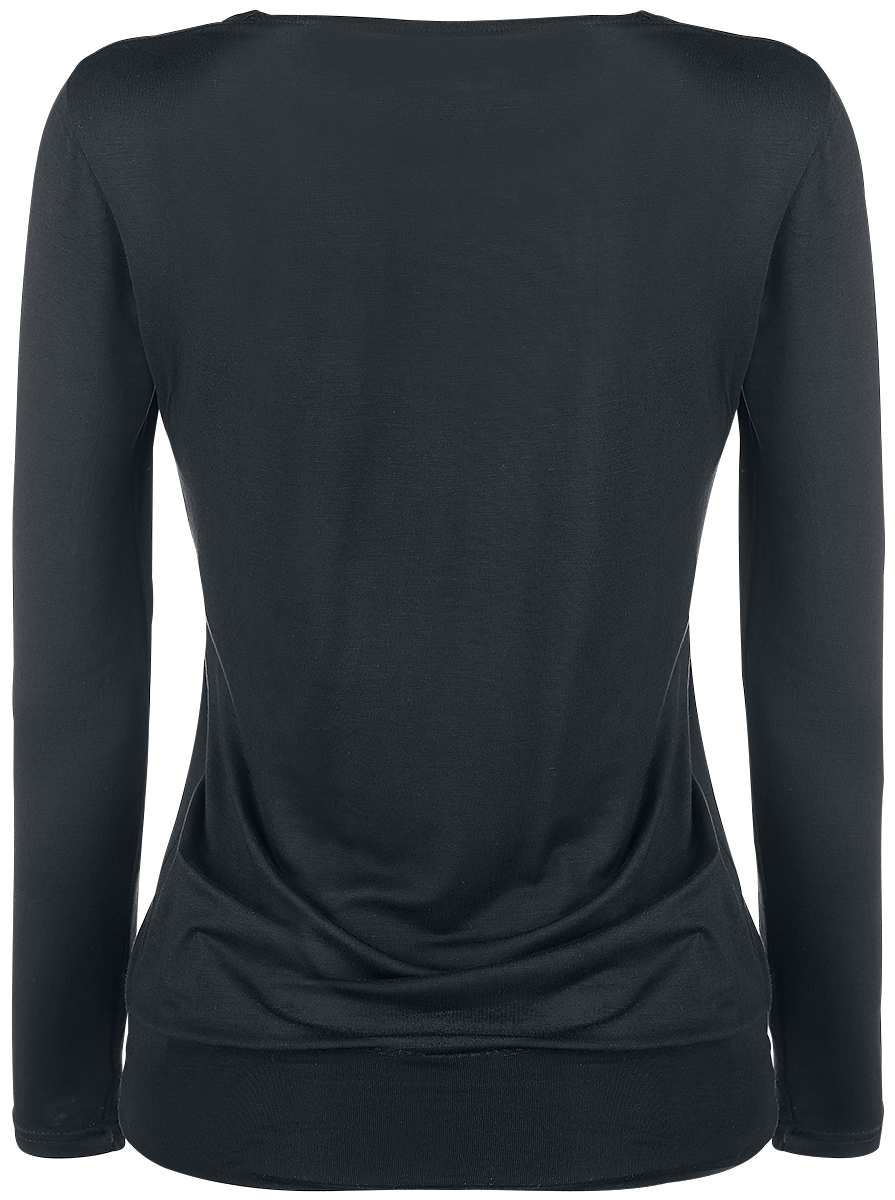 T-shirt manches longues  de Black Premium by EMP - Haut Ample - S à 6XL - pour Femme - noir - Black Premium by EMP - View 2