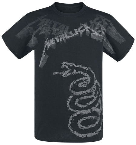 T-Shirt Manches courtes  de Metallica - Black Album Faded - S à XXL - pour Homme - noir - metallica