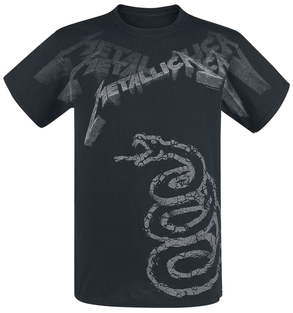 T-Shirt Manches courtes  de Metallica - Black Album Faded - S à XXL - pour Homme - noir - metallica