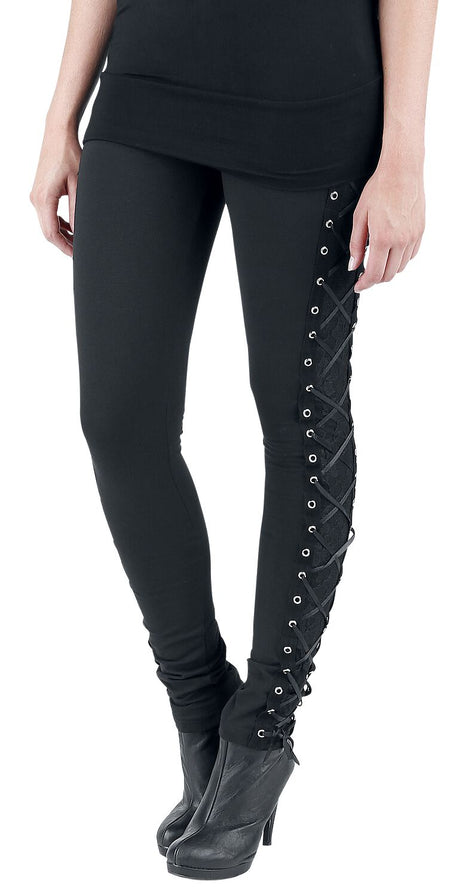 Legging Gothic de Vixxsin - Legging Lacé - S à XL - pour Femme - noir - Vixxsin