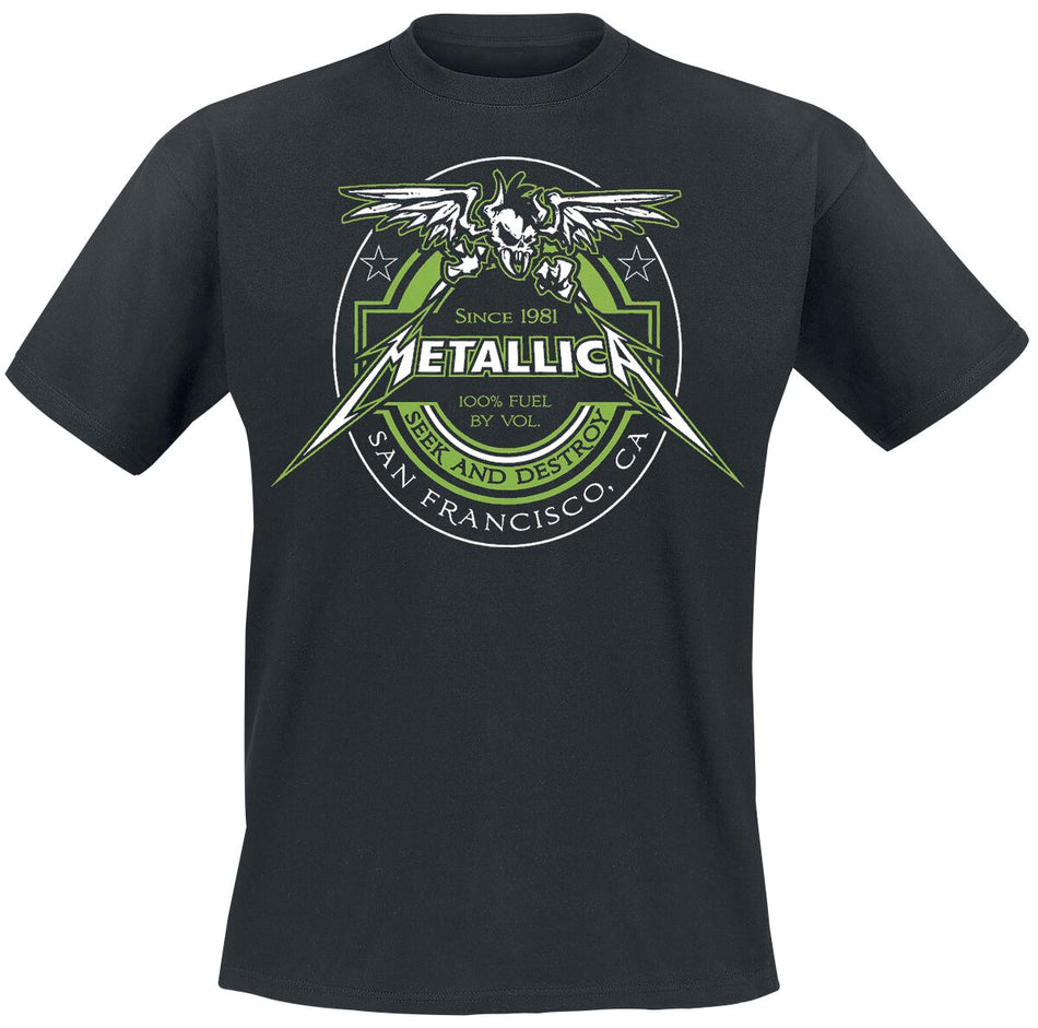 T-Shirt Manches courtes  de Metallica - 100% Fuel - Seek And Destroy - M à 4XL - pour Homme - noir - metallica
